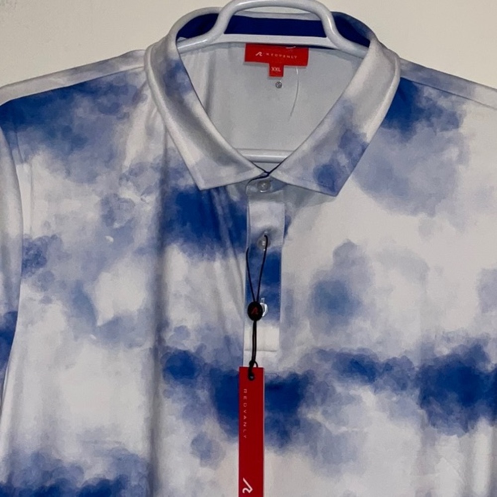 REDVANLY GOLF PERFORMANCE CLOUDY SKY JASPER POLO LIBERTY 2XL NWT